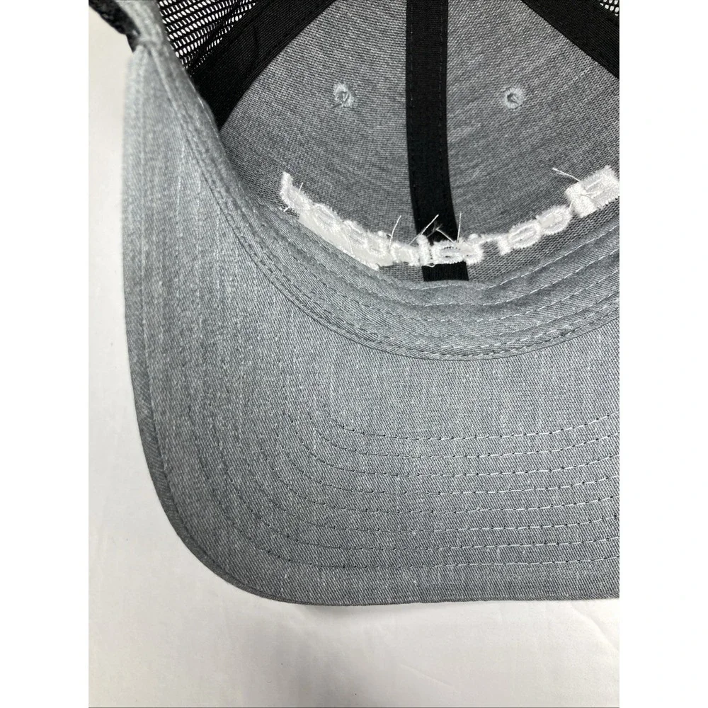 Certainties Saint-Gobain Cap Hat Gray Black Adult Adjustable Mesh SnapBack‎